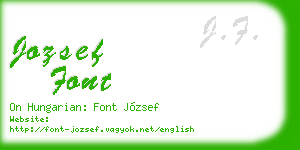 jozsef font business card