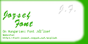 jozsef font business card